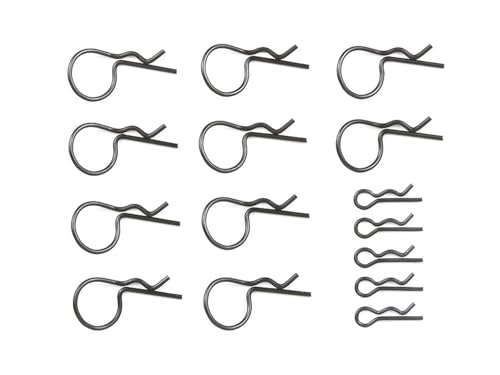 Tamiya Body Clips Size/Clear, Black