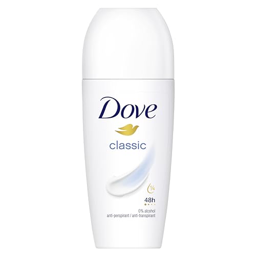 Dove Classic Anti-Perspirant Roll On deodorant with ¼ moisturising cream for 48-hour protection and underarm care 50 ml