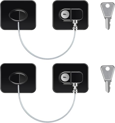 Arvoni 2 Piezas Cerradura Para Puerta De FrigoríFico, Candado Nevera con Llaves, Seguridad Puertas Niños No es Necesario Perforar, para FrigoríFico, Lavadora, Armario, Ventana