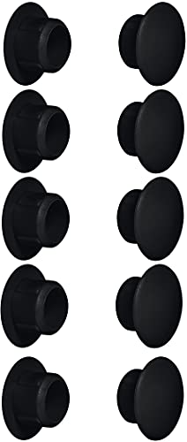 cyclingcolors 10 x Cover Caps Plastic Blanking Hole Plugs Blanking Plugs Cover Furniture (Diameter 10 mm/Black RAL 9005)