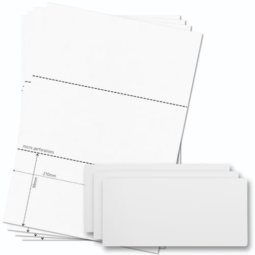 Tarjetas perforadas de impresión DL OfficeGear para diseñar vales y folletos sin guillotina
