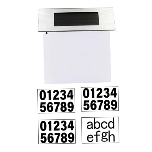 iplusmile Lampe Solaire Numéro Maison LED Étanche Lumière Blanche pour Extérieur Plaque Adresse et Inoxydable Éclairage Maison Visible de Nuit Installation Murale Patio Jardin