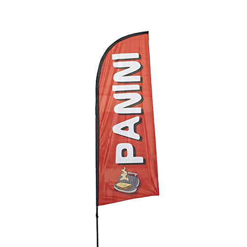 Werbeflagge"Panini" mit den Maßen 225 x 85 cm + Mast
