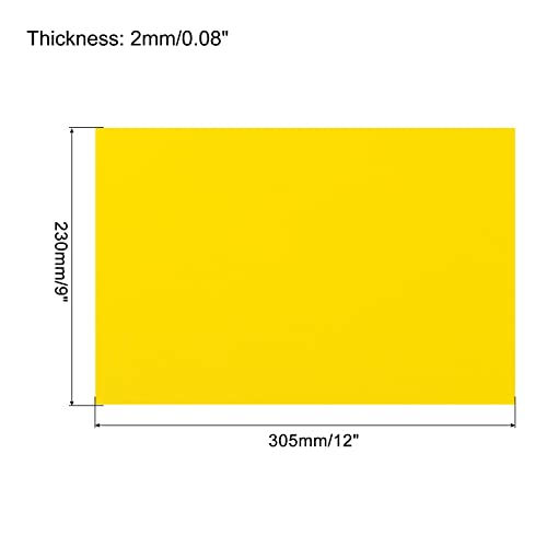 Image of uxcell EVA Foam Sheets Yellow 12 Inch x 9 Inch 2mm Thickness for Crafts DIY Pack of 30