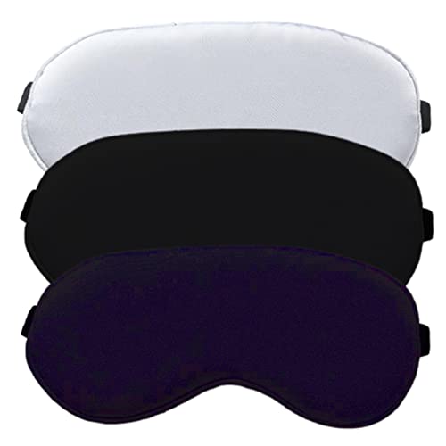 3x Masque de Sommeil Masque pour les Yeux Réglable Masque de Sommeil Femme et Homme Masque pour les Yeux Ultra Doux Utilisé Comme Masque pour les Yeux de Sommeil pour les Voyages le Travail la Famille Cover