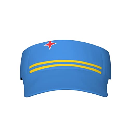 Image of Cute Funny Flag Hat Women Men Adjustable Flag Sport Sun Visor Hat Summer Fashion Sun Cap Beach Flag Hat