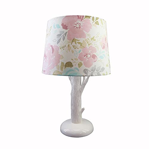 Image of Levtex Baby Malia - Night Owl Table Lamp and Shade - Floral - Nursery Accessories - Measurements: 22 in. high and 6 in. Diameter