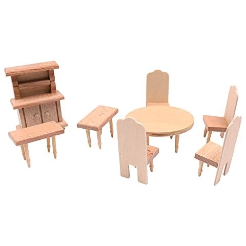 CENPEK 1:12 Scale Wooden Dollhouse Furniture Set Cover