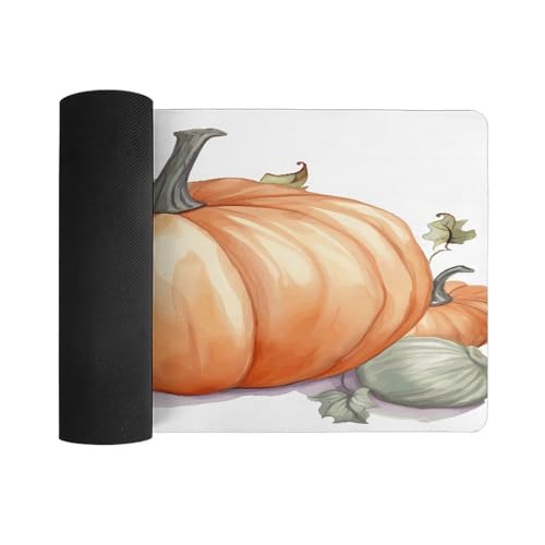 Fall Watercolor Pumpkins Desk Pad con Base de Goma miniatura 3
