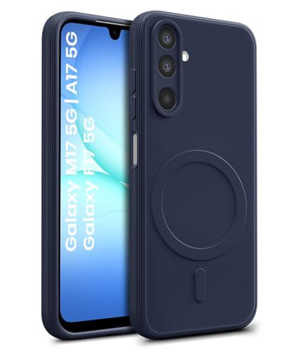 Image of WOW IMAGINE Back Case Cover for Samsung Galaxy M17 5G | A17 5G | F17 5G | Soft Matte Silicone Case| Slim Fit & Shockproof | Camera Protection Bumper Cover (Blue)