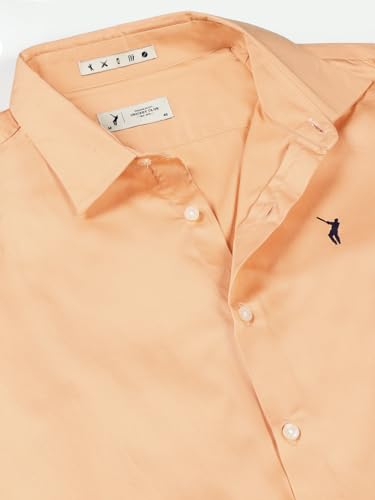 Image of Thomas Scott Men's | Solid | Full Sleeve | Slim Fit | Cotton Blend | Spread Collar | Casual Shirt