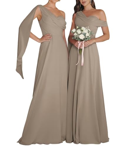 Robe de demoiselle d'honneur longue et asymétrique avec fente pour robe de soirée
