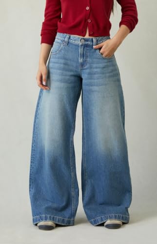 PacSun Women's Sloane Low Rise Ultra Baggy Jeans Medium Blue3