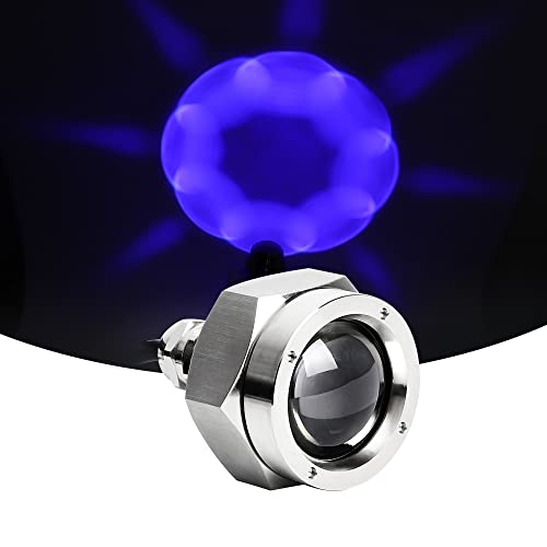 Exzeit 40W Boat Led Drain Plug Light, Bright Underwater Light, 1/2in Standard (Blue)