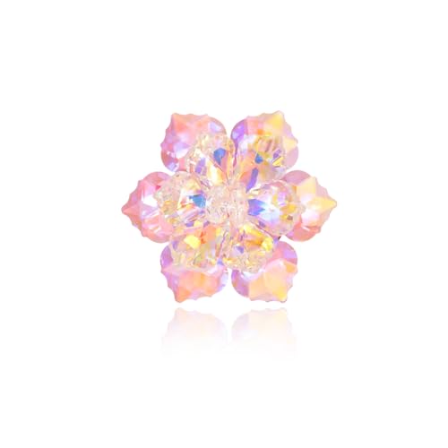 Image of Crystal Flower Brooch Pin for Women Dress Suit Bag Hat Broochs Pins Christmas Brooch Pin Wedding Party Birthday Dance Jewelry Accessories
