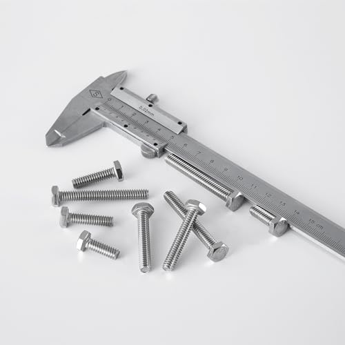 Image of 1 /4-20 x 1-1 /2 inch Hex Head Screws Hexagon Bolts, External Hex Drive, Stainless Steel 304, UNC Coarse Thread, Fully Threaded, Pack of 25