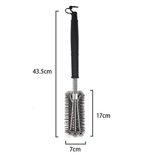 Escova de limpeza para grelha de churrasco com fio de aço, escova de limpeza de cerdas de metal com