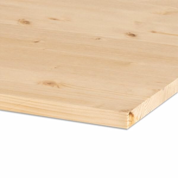 Pannello/Tavola lamellare abete mm 27 - (1 pz.) varie misure (non verniciato, cm. 150 x 80)