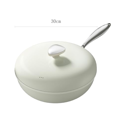 Wok antiadherente 30 cm color blanco miniatura 2