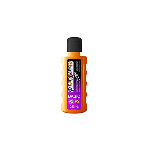 Bidon Peinture Liquide Acrylique 250 ml. - Couleur Orange - Playcolor - Acrylic Basic - 18531 Cover