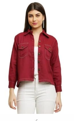 hrikshika fashion Women's Denim Jacket Blend Standard Length Stylish Latest-picture-39