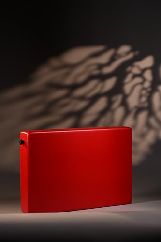 Image of JamBox with Strap - Red | Compact Hand Drum with Rich Bass & Adjustable Snare | Portable Percussion Acoustic Musical Instrument | Ideal for Travel Beat Box & Jamming Sessions