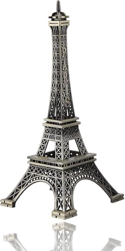 CYTGOUPER Paris Eiffelturm Modell Metall Handwerk Architektur Modell Eiffelturm Klein aus Zinklegierung Eiffelturm-Nachbildung für Desktop-Dekoration Souvenirs (15cm)