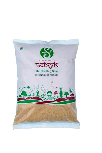 Image of S Siddhagiri's SATVYK THE HEALTH re STORE Siddhagiri's Satvyk Organic Unrefined Desi Khandsari Sugar -Raw, Natural & Unprocessed. (Set of 5 (1kg Each)(Total 5kgs)) (Pack of 3)