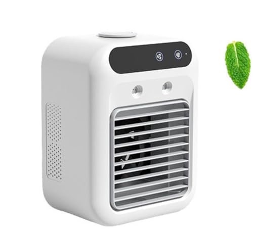 Portátil mini aire acondicionador refrigerador – 2 velocidades, 500 ml Ice Tank, 20 dB Quiet, USB Powered Evaporative Cooler for Home, Office and Camping