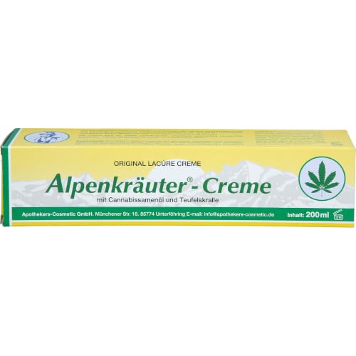 ALPENKRÄUTER Creme Lacure m.Cannabisöl u.Teufelskr 200 Milliliter