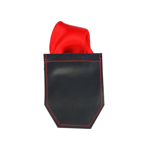 Image of LEONARDI Men's Solid Pocket Square & Pocket Square Holder For Men's Combo | Microfiber | 30cm x 30cm | Pack of 2