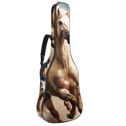 Sac de transport pour guitare acoustique multicolore avec compartiment accessoires étanche