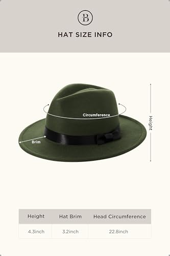 Image of BABEYOND 1920s Fedora Hat for Men Gatsby Wide Brim Fedora Hat Felt Panama Cap with Band for Women Men
