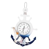 VICASKY Orologio da Parete Decorativo Tema Mare con Ancora in Design Creativo con Chiaro per Soggiorno e Camera da