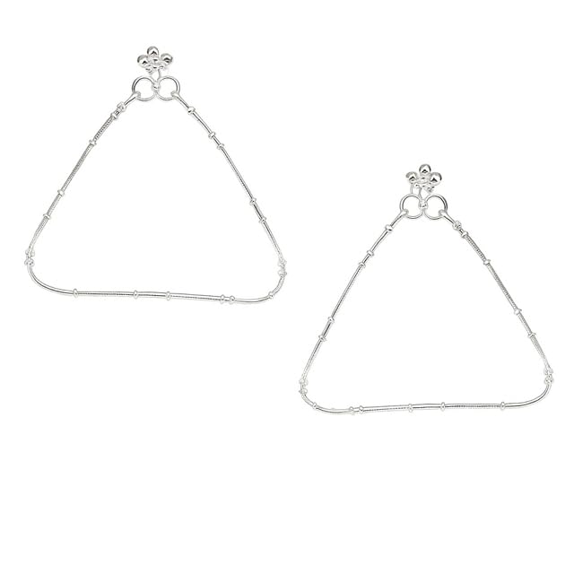 Silver Finish Minimal Anklet for Women-image-46