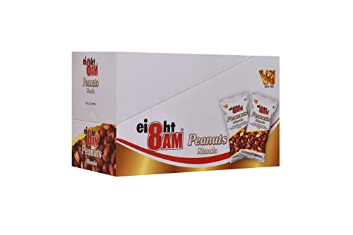 Image of 8 AM Peanut Masala, Tasty and Nutrious Snack Namkeen Crunchy and Spicy Pack of 20