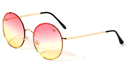 GLO - Rimless Bracketed Round Sunglasses