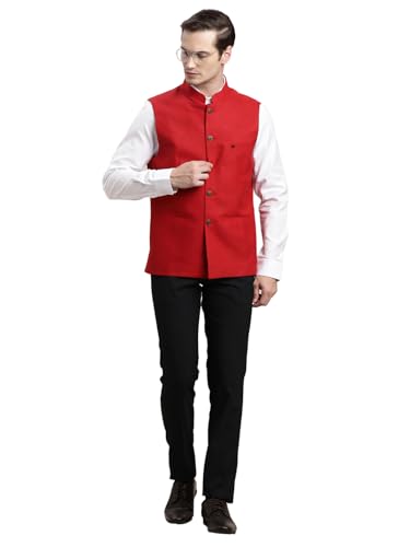 Image of Turtle Men Polycotton Solid Formal Nehru Jacket||Men's Ethnic Jacket