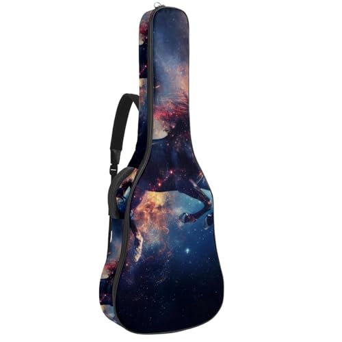Sac guitare acoustique galaxie housse de transport pour instrument 42.9 pouces avec bandoulière