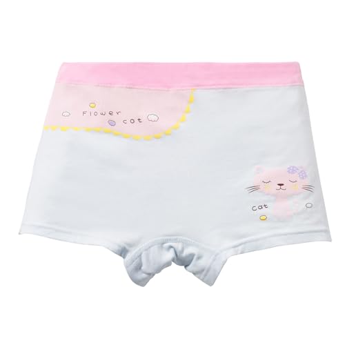 (5pack+5pair Girls Cat Boyshorts Underwear with Pink Cotton Crew Ankle Socks for Age 6-8 Years4