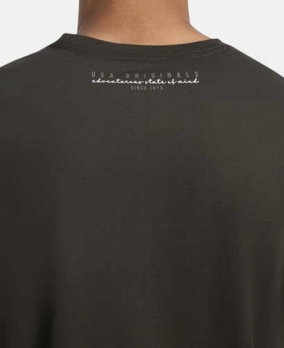 Image of Jockey US82 Men's Super Combed Cotton Rich Graphic Printed Round Neck Full Sleeve T-Shirt Insignia Blue XL