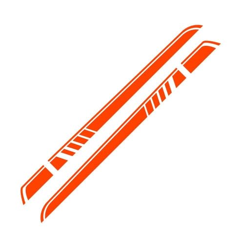 Autocollants de voiture en vinyle orange brillant pour Benz W447 V260 camping-car