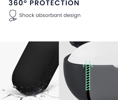 Image of ELOR Silicone Case Cover Compatible with Sony WF-C710N | WF-C710NSA (Earbuds Not Included) (Frost White)