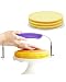 PROKITCHEN Adjustable Small Cake Leveler Cutter Slicer with Stainless Steel Wires and Purple Handle for Professional Baking Tools
