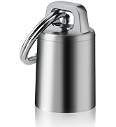 Autuveen Keychain Pill Holder,Titanium Small Pill Case Box for Purse Pocket,Travel Pill Container...