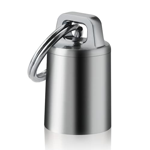 Autuveen Titanium Micro Pill Box,Waterproof Mini Pill Holder,EDC Keychain Pill Case for Purse/Pocket,Small Pill Container Organizer for Outdoor Travel