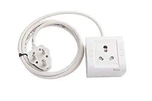 SeCro 230 volts 1500 - 3600 Watts 16 Ampere Socket and Plug Extension Cord (White, 8 Meters)