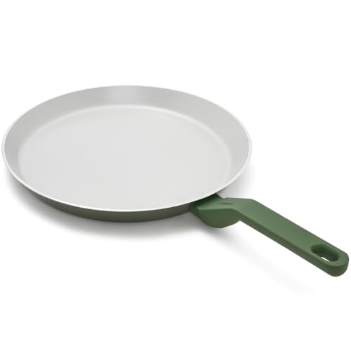 Image of Ember Cookware Arcilla Ceramic Non Stick Tawa 28cm | Non Toxic Roti & Chapati Pan | ISI Certified | Ceramic Cooking Tawa | PFAS & PTFE Free | 5-Year Warranty | Green