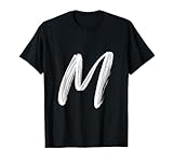 Carta M Nombre inicial Monograma Letra mayúscula Camiseta
