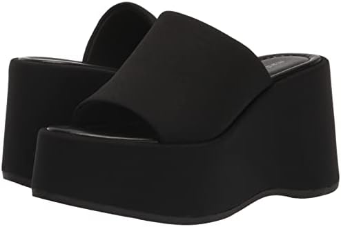 Madden Girl Women's Nicco Wedge Sandal, Black Fabric, 8.5 | Image 6